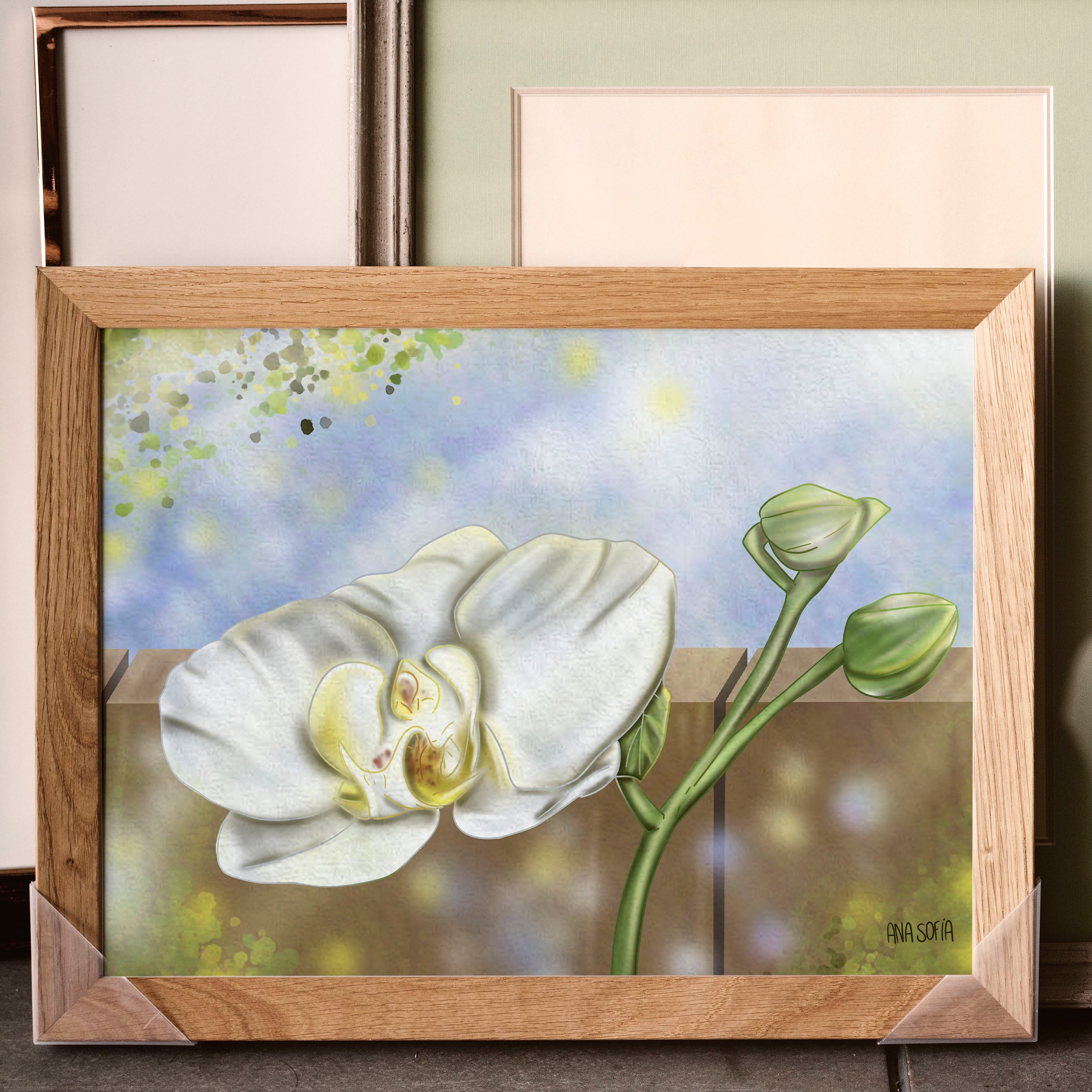 White Orchid Digital Art